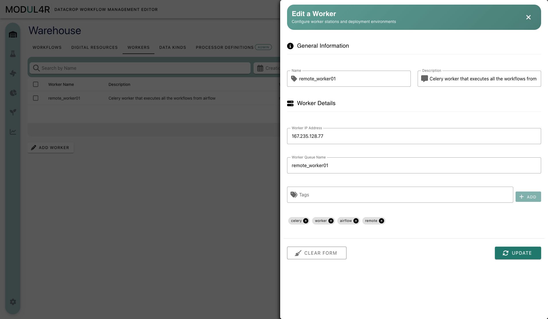 Worker form